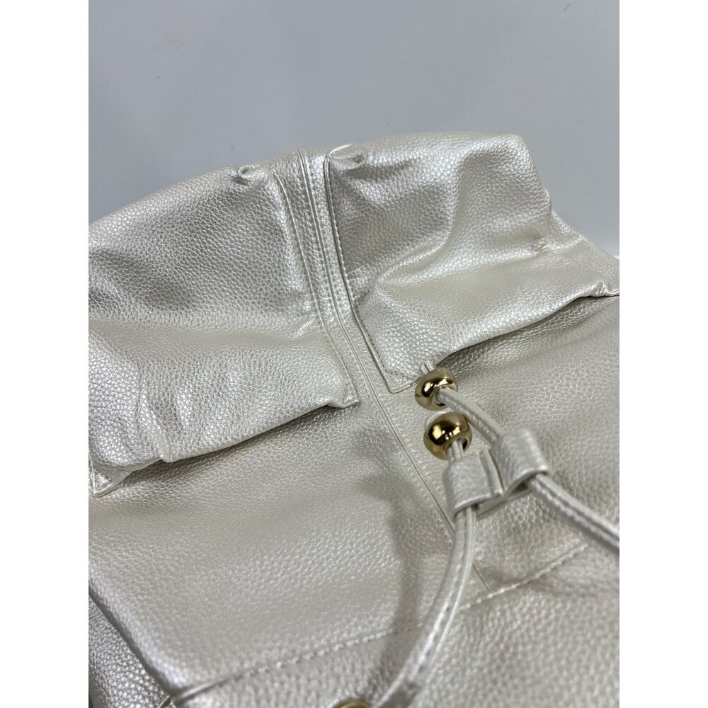 Rhinestone Accent Fashion Backpack Pearl BZL-1102 Handbag Express NEW Leather - Picture 6 of 8